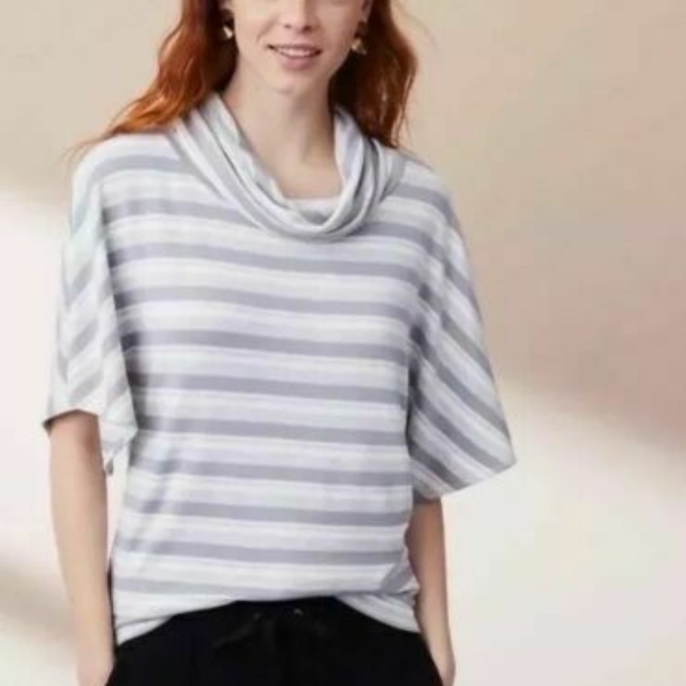 Lou & Grey striped cowl neck size M // 1835